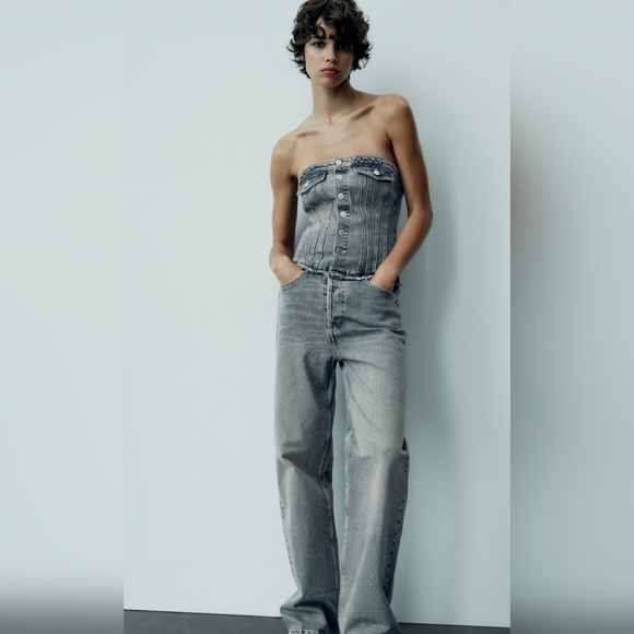 New Zara TRF Strapless Jumpsuit - 8197/284 - Picture 6 of 10